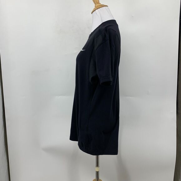 Nike Fit Dry T Shirt Womens XL Extra Large Black Crew Short Sleeve Stretch Nylon - Picture 4 of 11